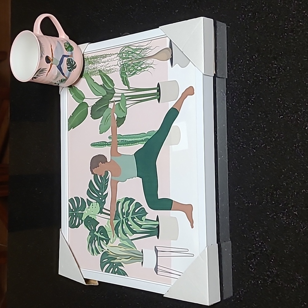 Yoga Woman Warrior 2  Pose Art
